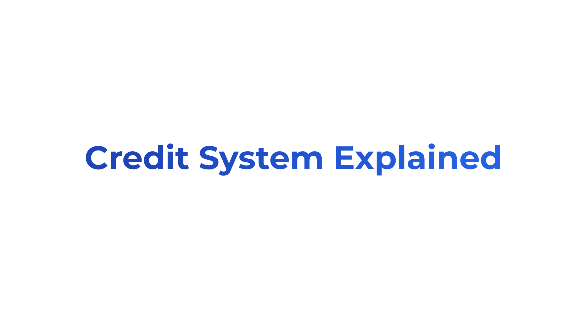 How credits work preview