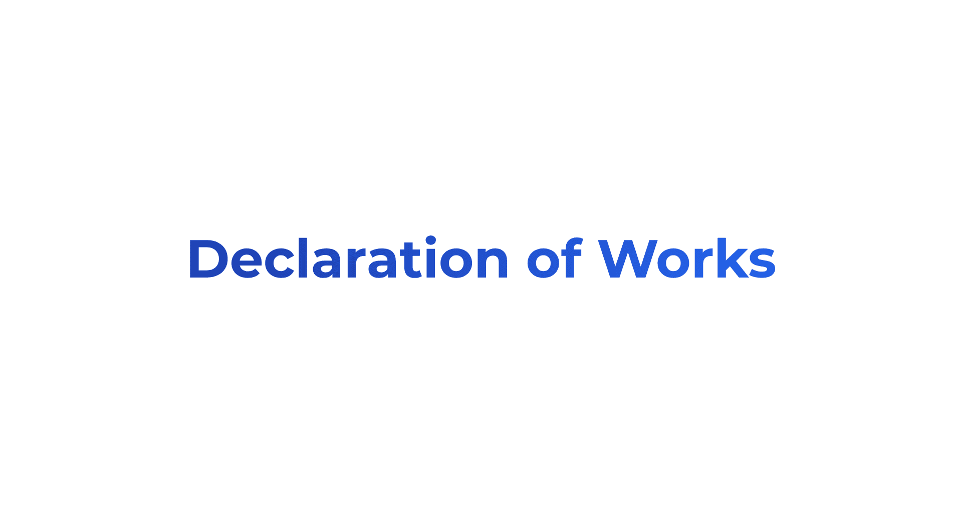 Declaration of Works preview