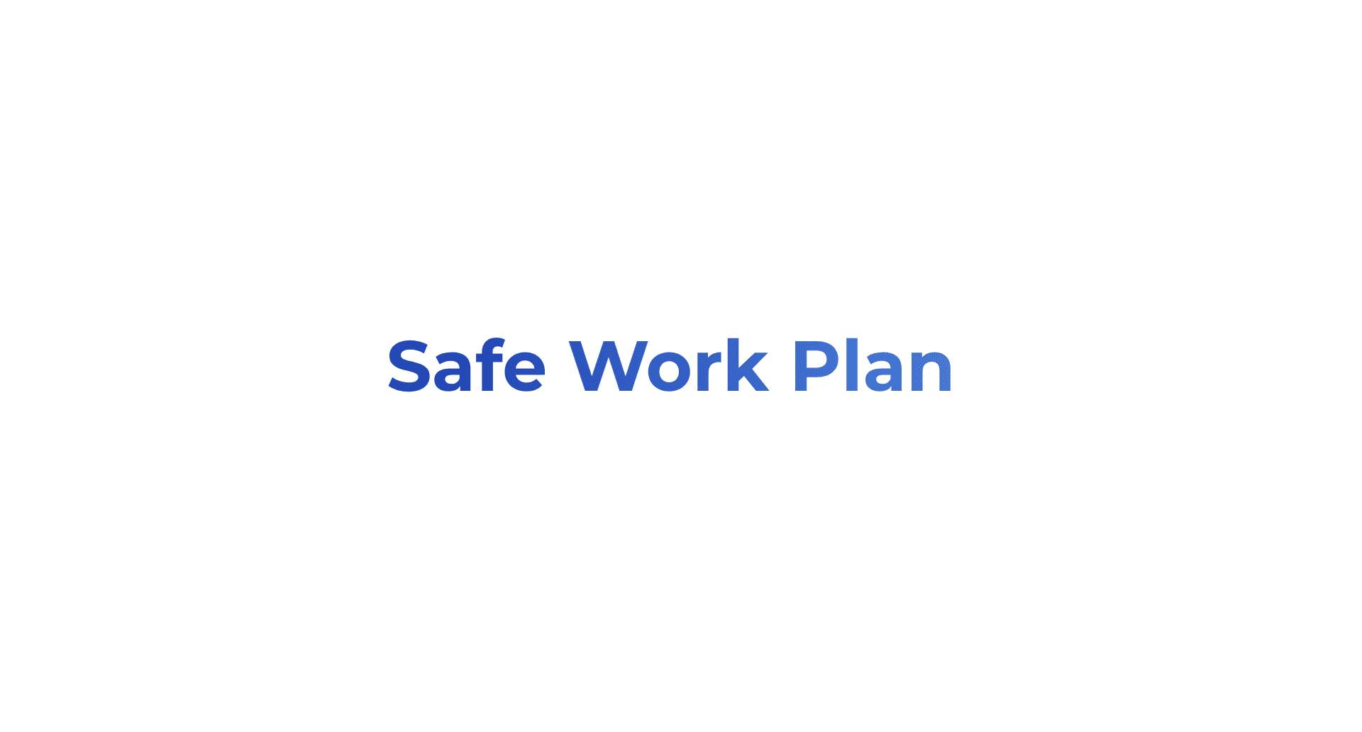 Safe Work Plan preview